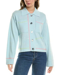 Brodie Cashmere - Winnie Color Stitch Cardigan