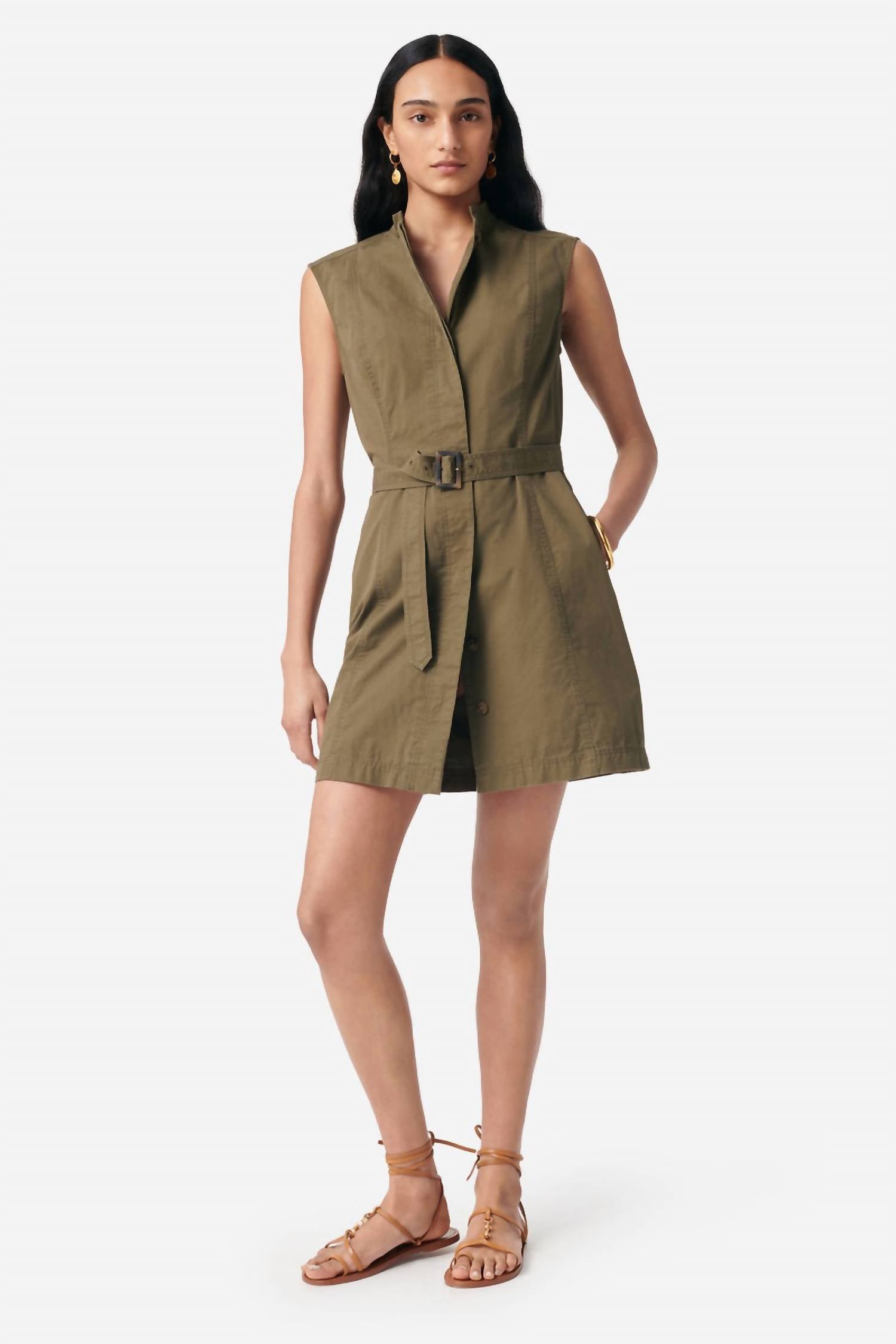 Vanessabruno - Gareth Tie Belt Mini Dress
