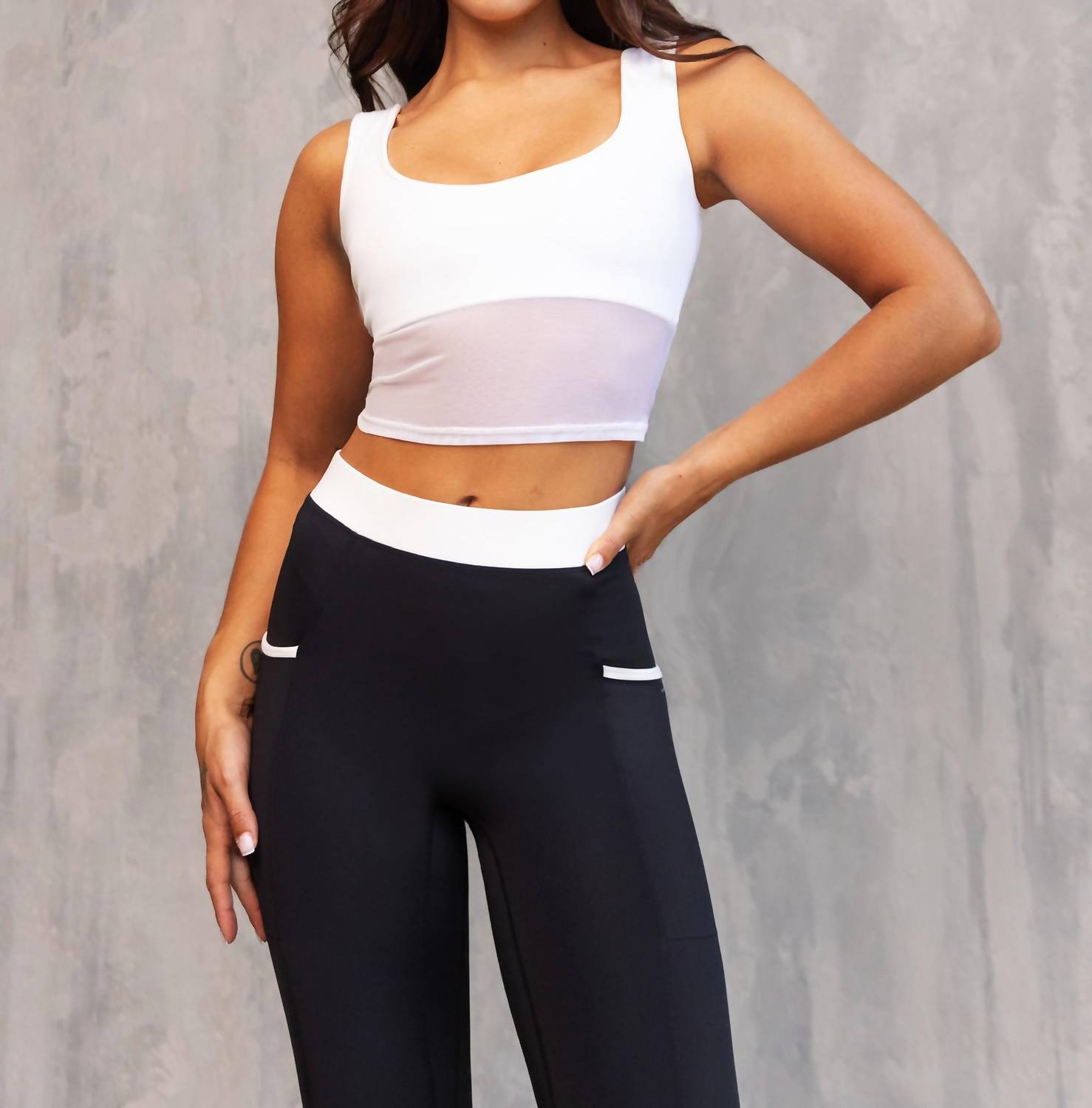 HEROINE SPORT High Support Duo Top in white - women's tank top