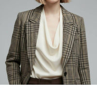 ISABEL MARANT Kerstin Long Sleeve Jacket in beige - women's jacket - detail view