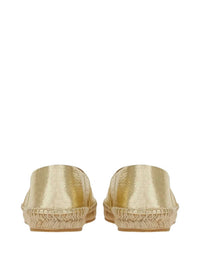Salvatore Ferragamo - Women's Logo-embroidered Metallic Espadrilles