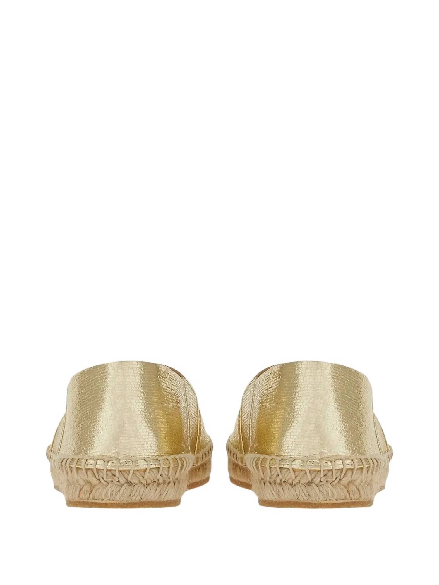 Salvatore Ferragamo - Women's Logo-embroidered Metallic Espadrilles
