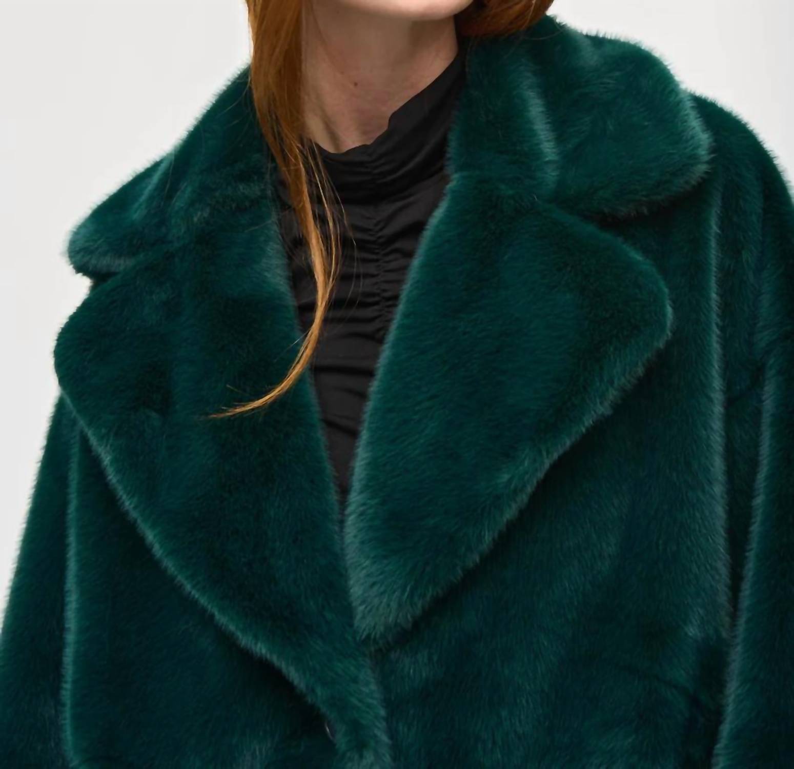Joseph Ribkoff - FAUX FUR STRAIGHT COAT