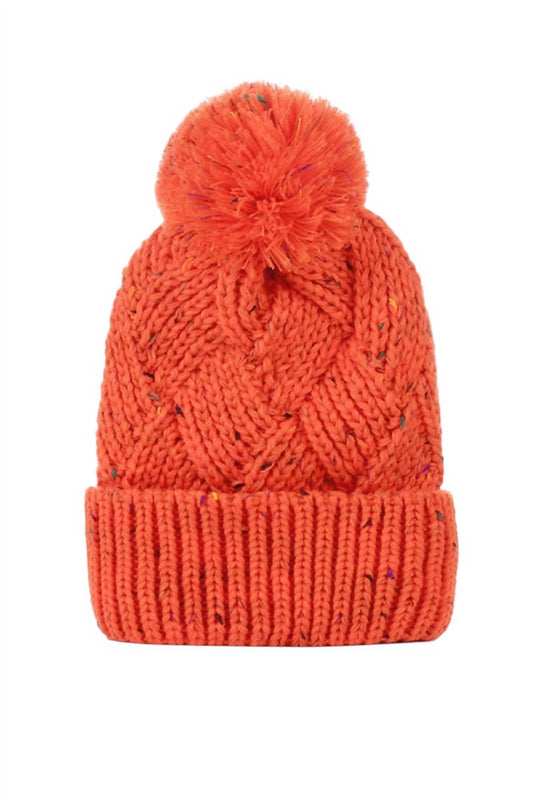 42Pops - Women's Speckled Pom Pom Beanie