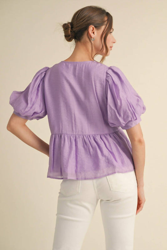 Jodifl - Miller Puff Sleeve Bow Top