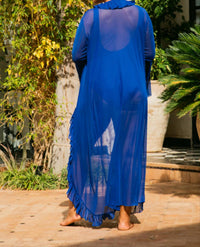 Fashion Szn Curve - Ruffle Front Flare Sleeve Kaftan Cover Up - Plus Size