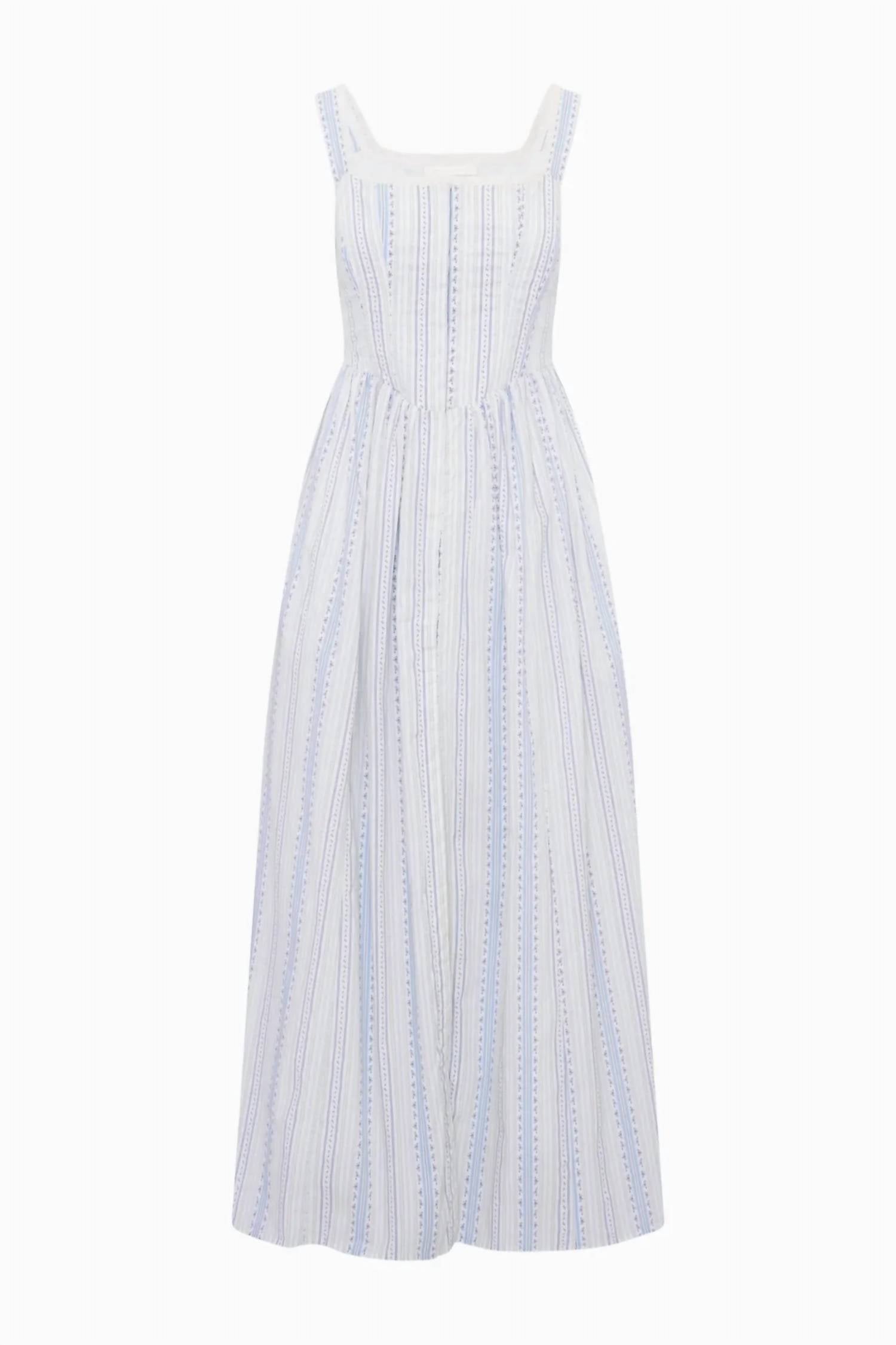 Loveshackfancy - majory cotton bustier midi dress