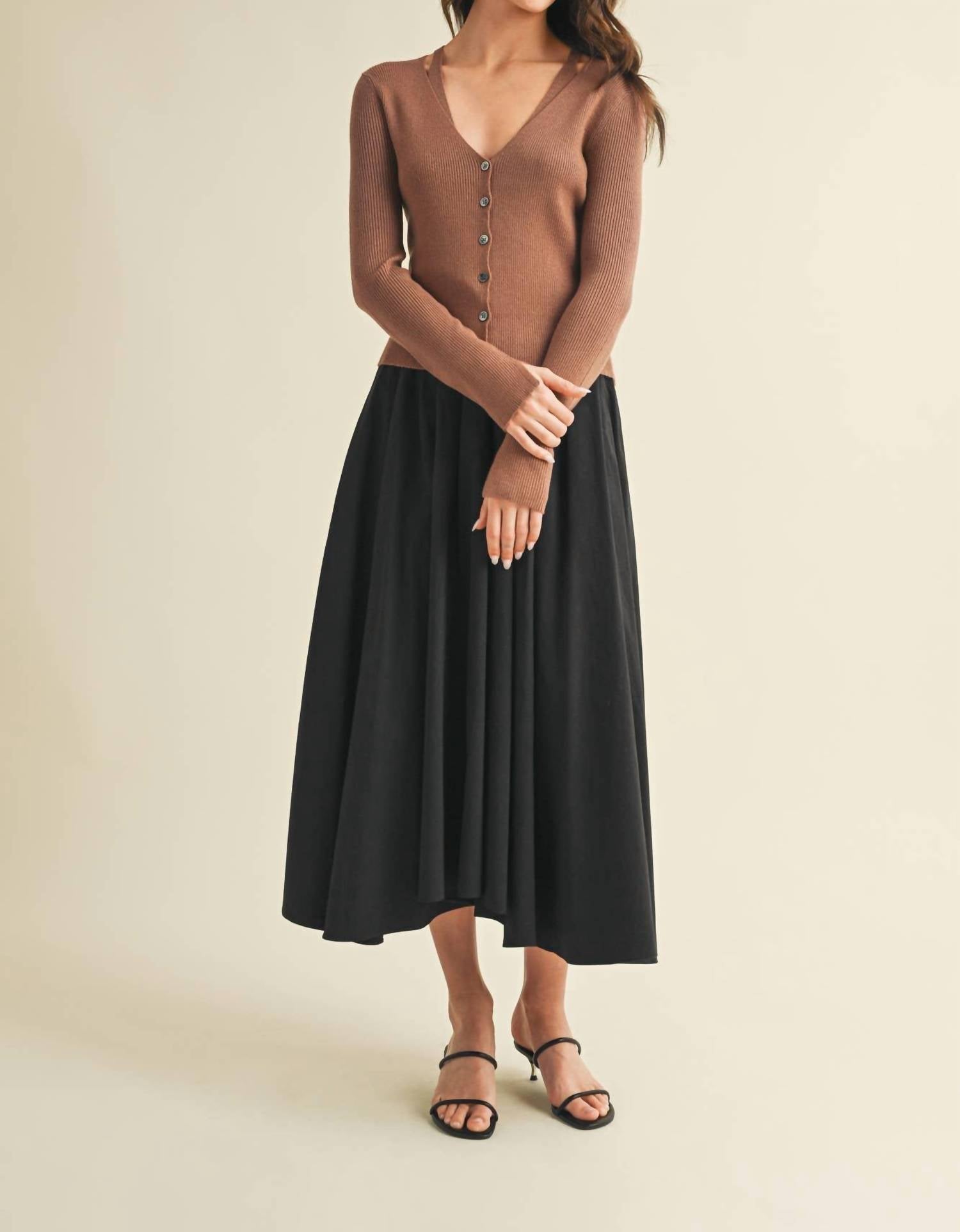 Mustard Seed - Laura Layered Cut Out Cardigan