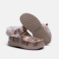 Lamo Women's Cassidy Winter Shoe in chestnut plaid - women's shoe - view 9