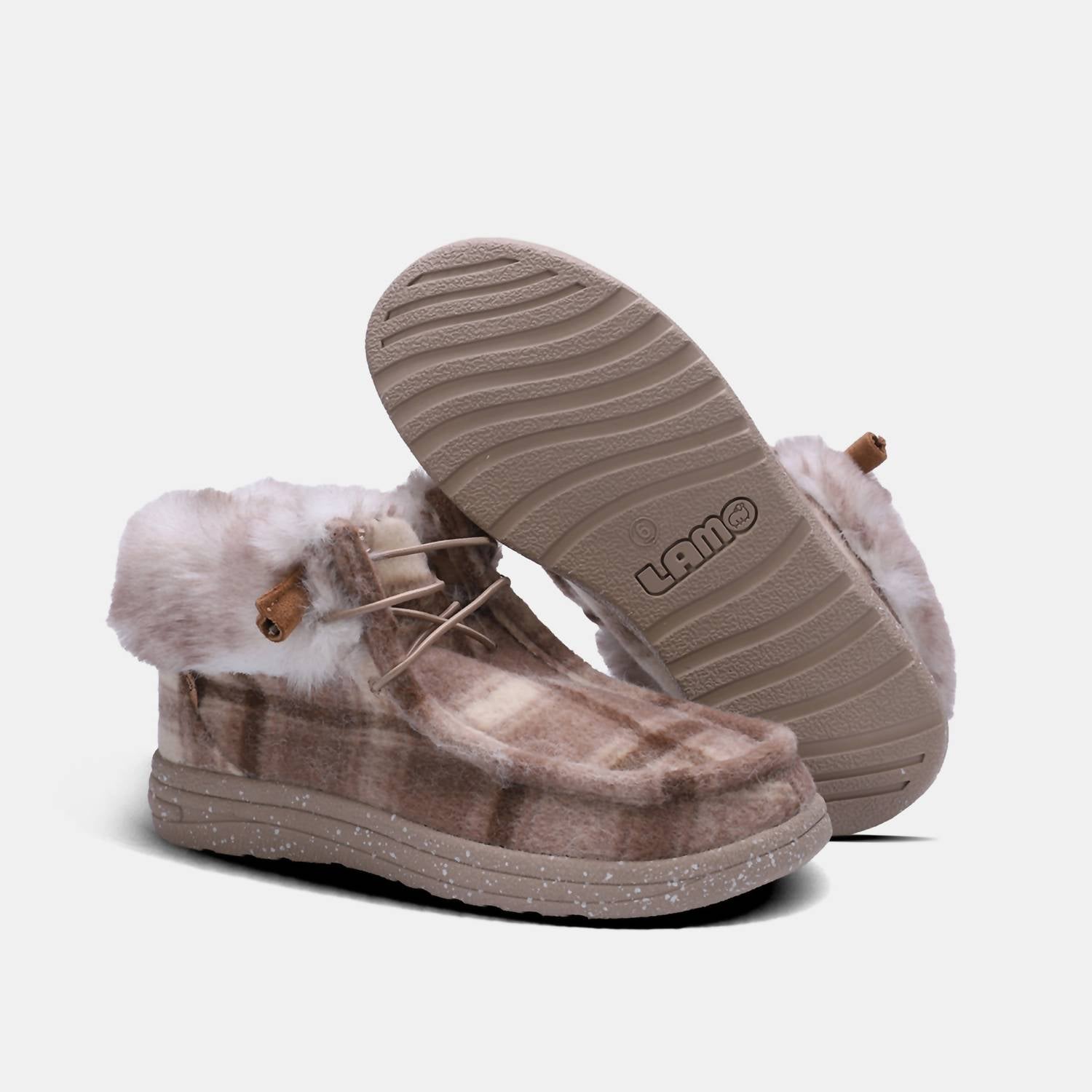 Lamo Women's Cassidy Winter Shoe in chestnut plaid - women's shoe - view 9