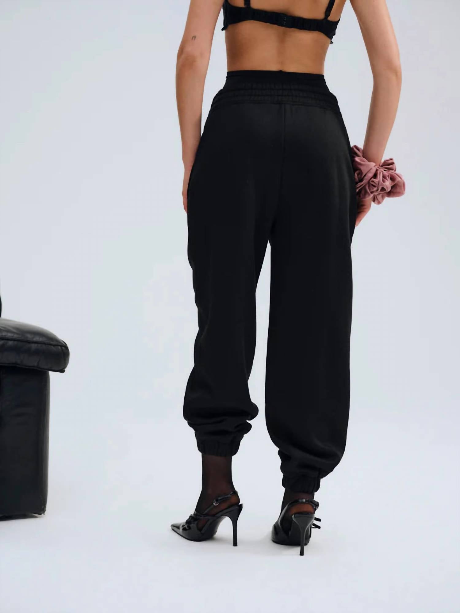 for Love & Lemons Julie Sweatpants in black gold - women's pants - alternate view