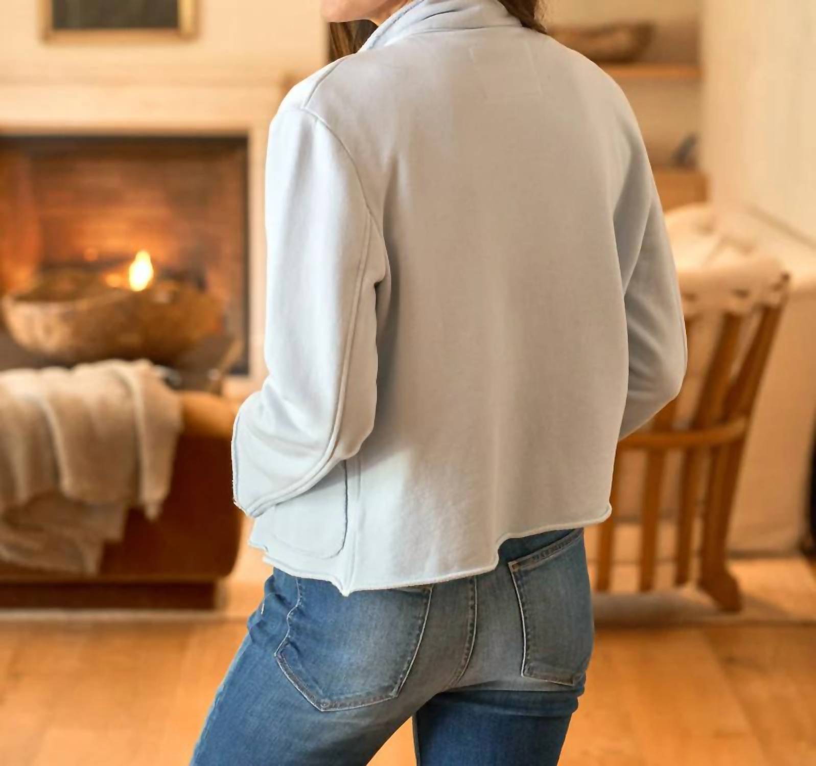 Frank & Eileen - Mini Belfast Cropped Sweatshirt Peacoat