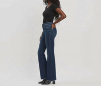 VERVET BY FLYING MONKEY Bella Flare Jeans in restructure - women's jeans - view 4