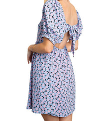 Kori - Daisy Soft Printed Puff Sleeve Babydoll Back Tied Dress