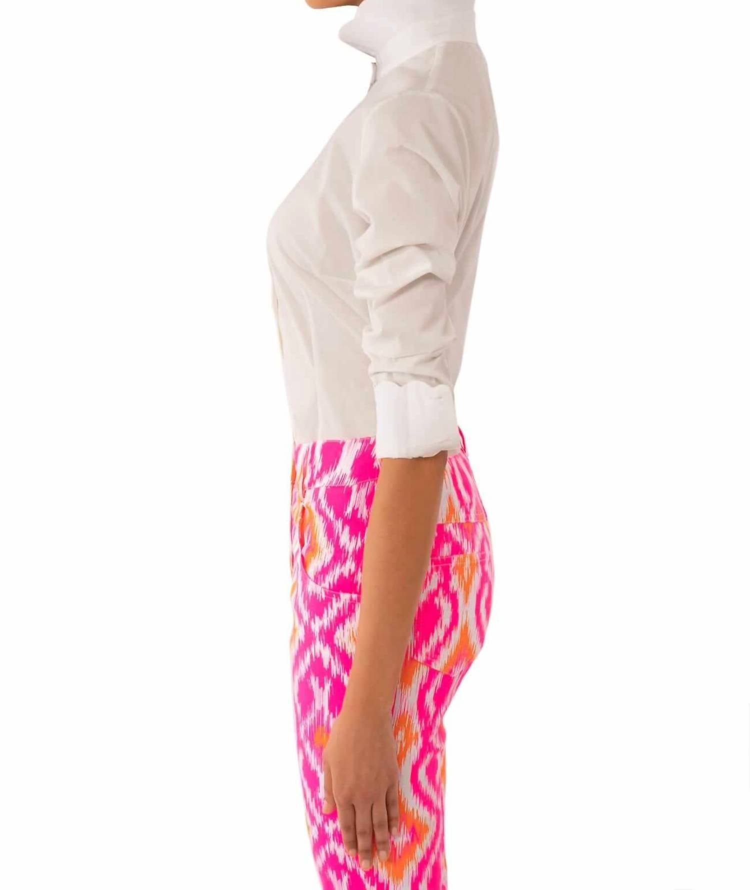 Gretchen Scott - PIQUE ALL DAY PINSTRIPE SHIRT