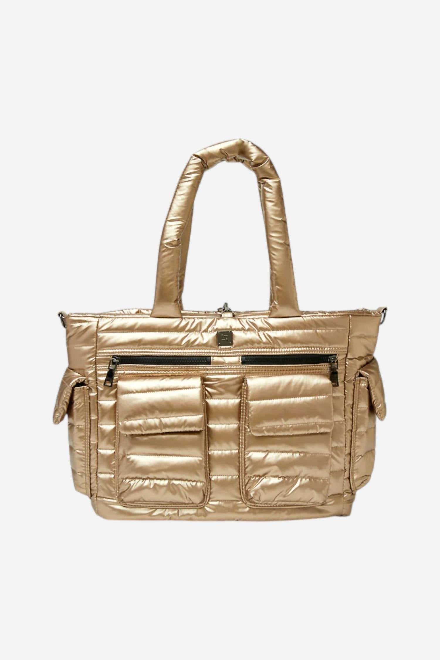 THINK ROYLN Women's Two Faced Reversible Tote Bag in pearl cashmere - women's bag