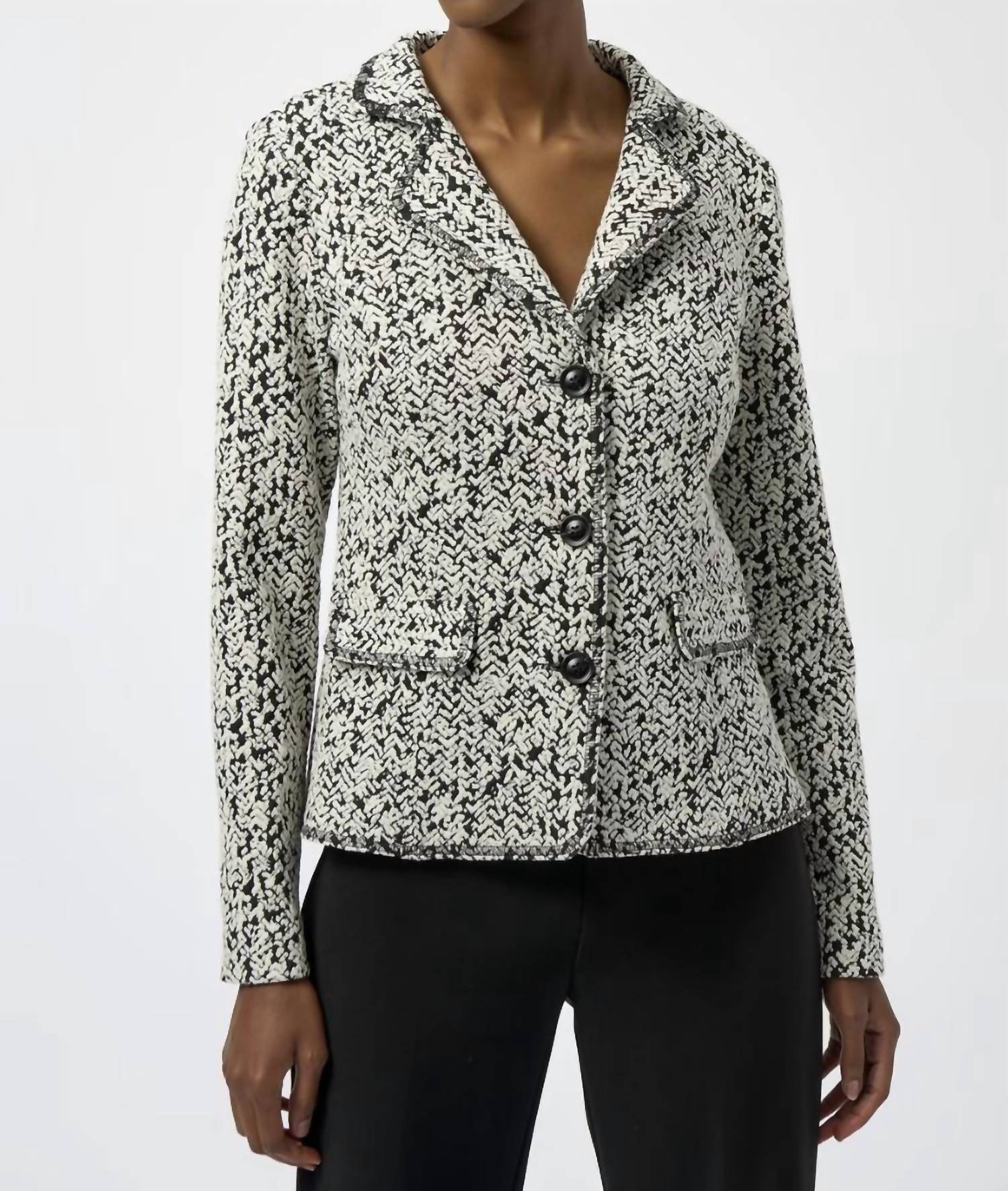 Joseph Ribkoff - Shawl Collar Button Closure Blazer