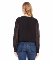 Karen Kane - Eden Embellished Blouson Top