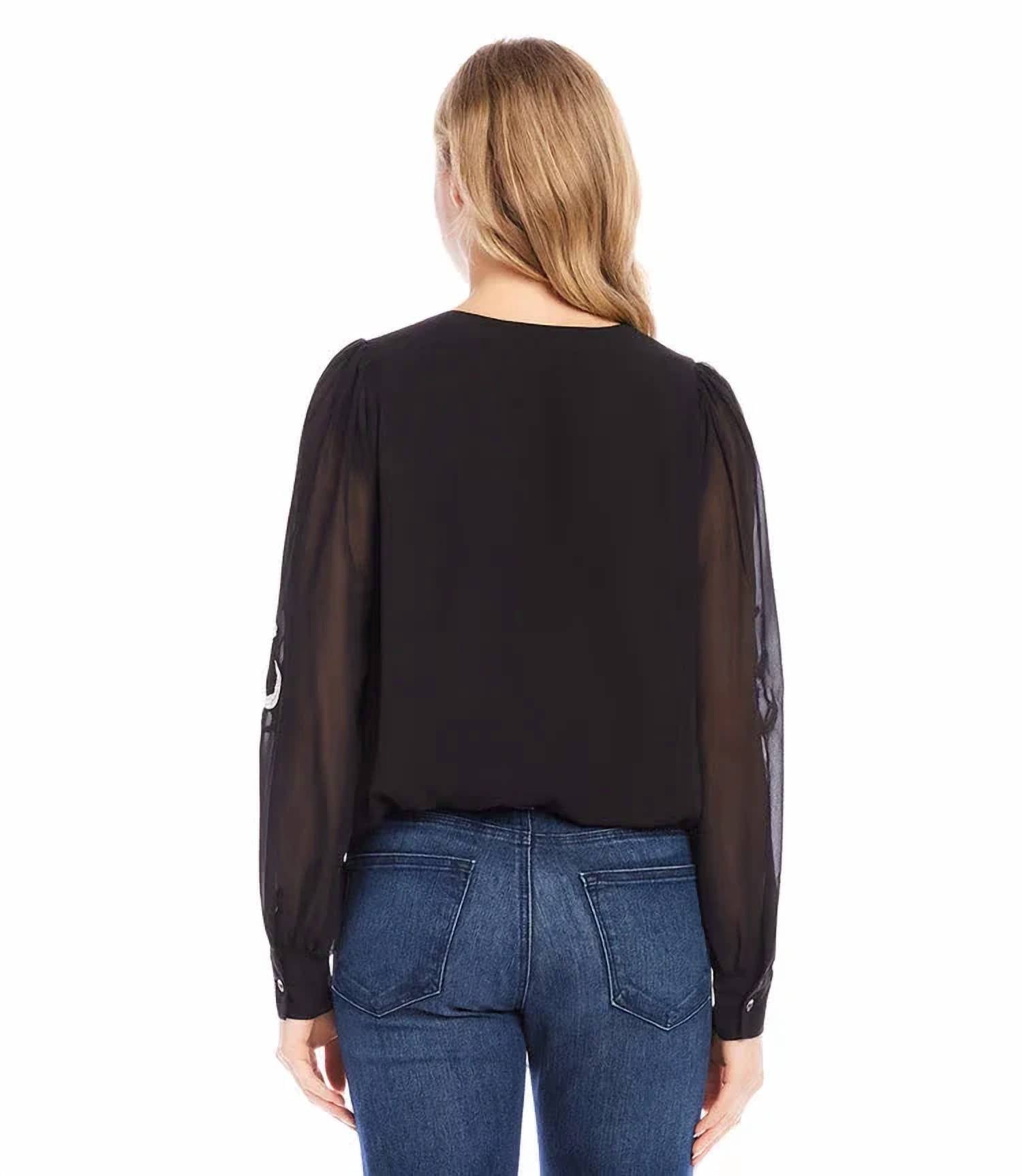 Karen Kane - Eden Embellished Blouson Top