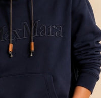 Maxmara - Pre-loved Women's Agre Logo Cotton-Blend Jersey Hoodie