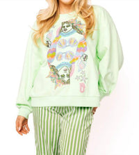 Queen Of Sparkles - Queen Of The Sea Card Logo Sweatshirt