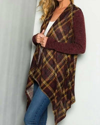 Style Usa - Feeling Like Fall Plaid Cardigan