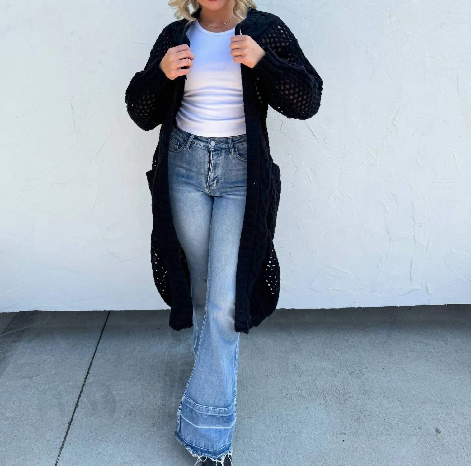 Blakeley - Crochet Knit Cardigan