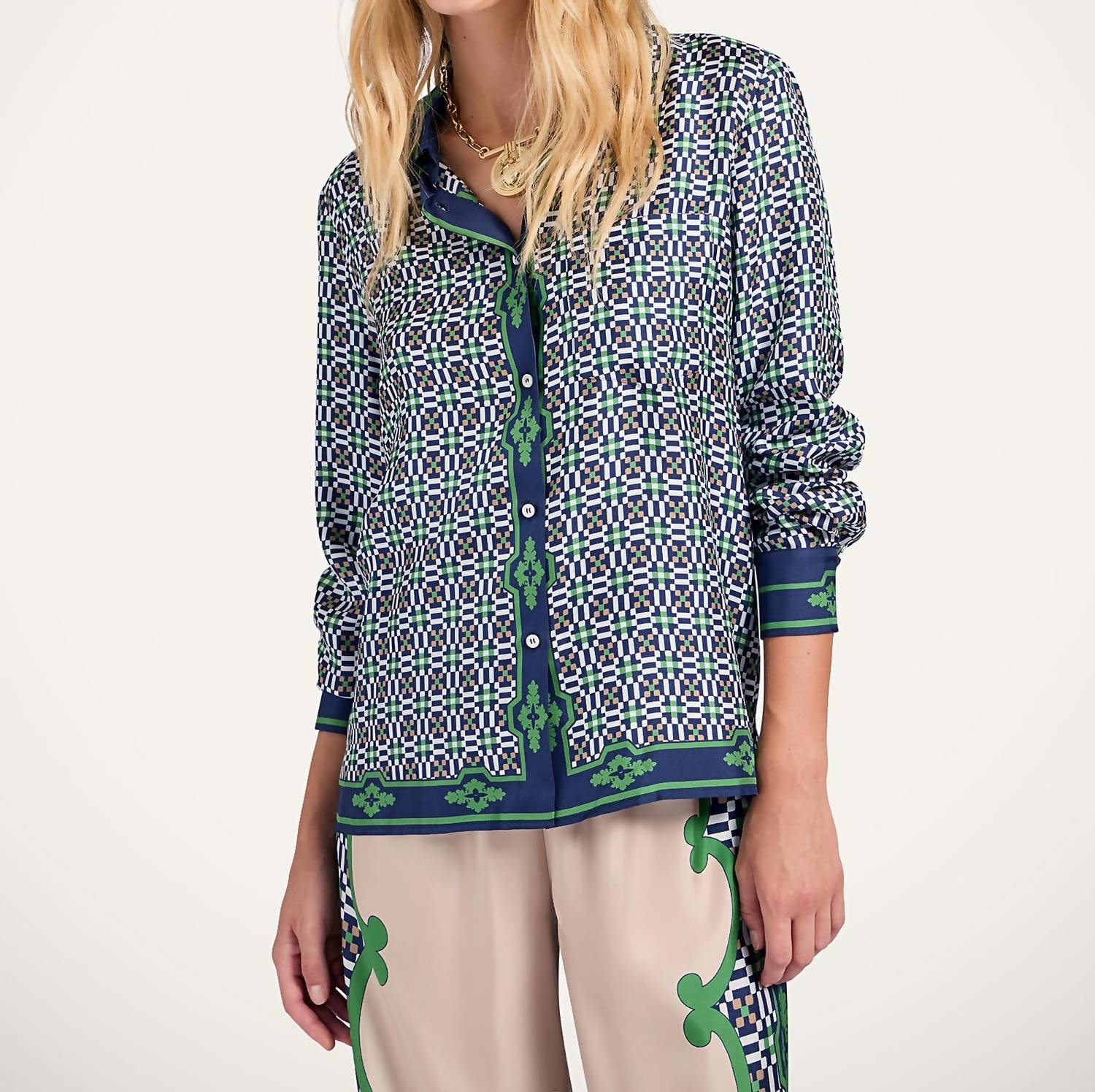 La Doublej - Straight-cut Button Down Silk Shirt