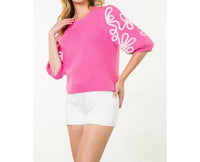 Thml - Short Sleeve Embroidered Detail Top