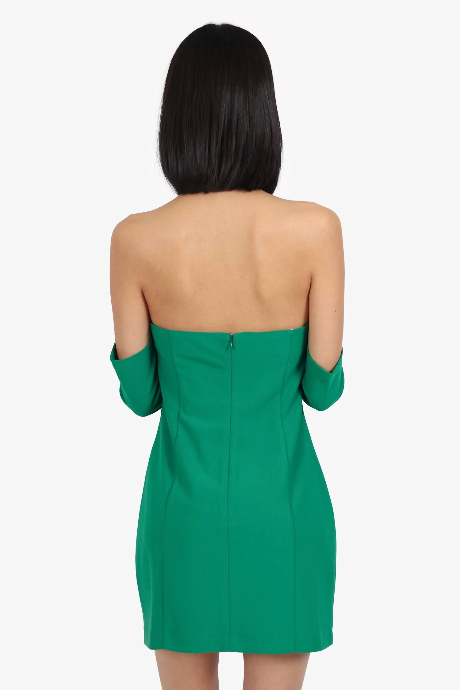 ELLIATT Decor Mini Dress in jade - women's dress - detail view