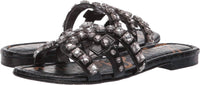 Sam Edelman - Women's Bay Round Toe Slip On Leather Flats Slides Sandals
