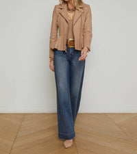 L'Agence - Lyric Peplum Biker Jacket