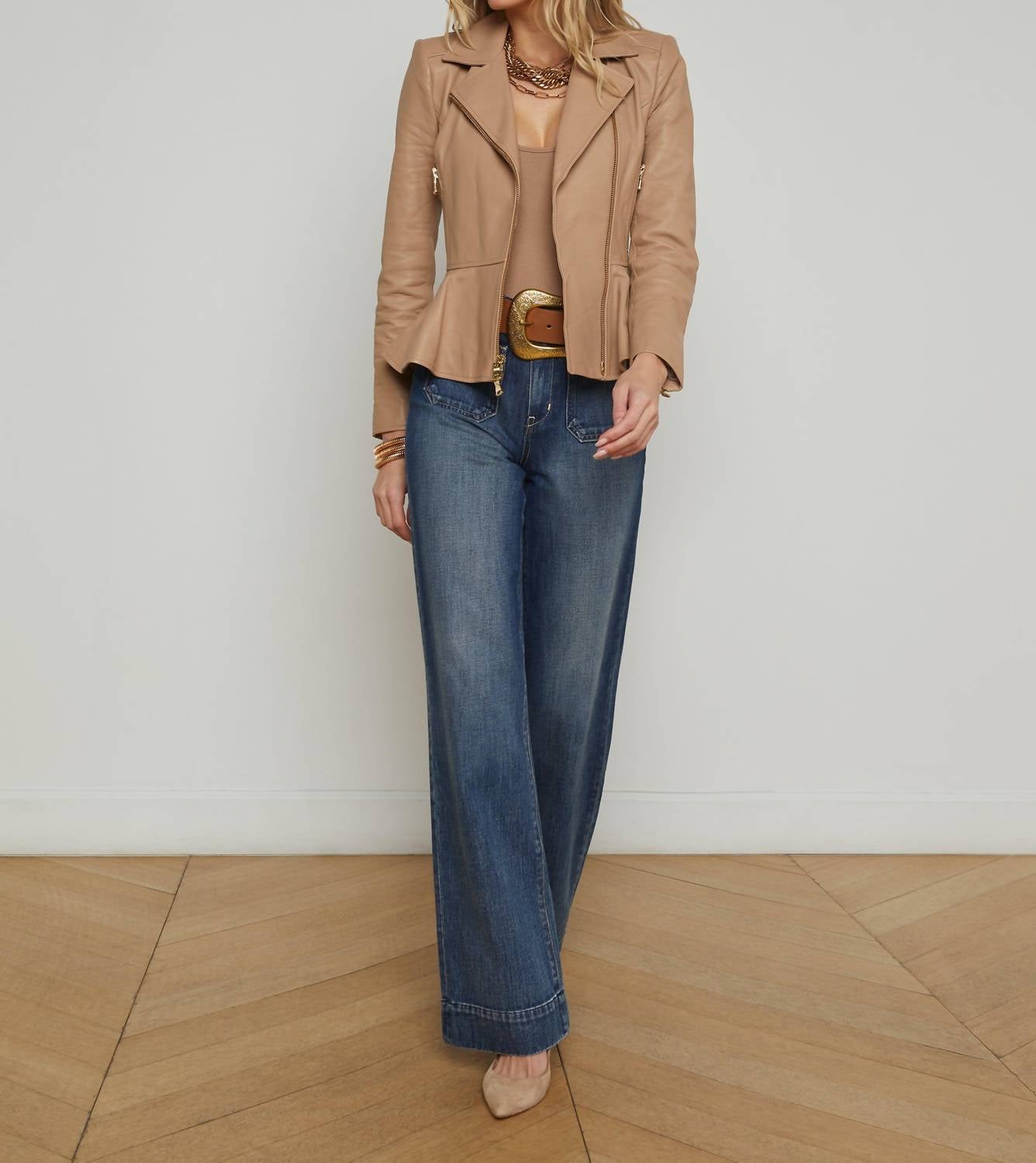 L'Agence - Lyric Peplum Biker Jacket