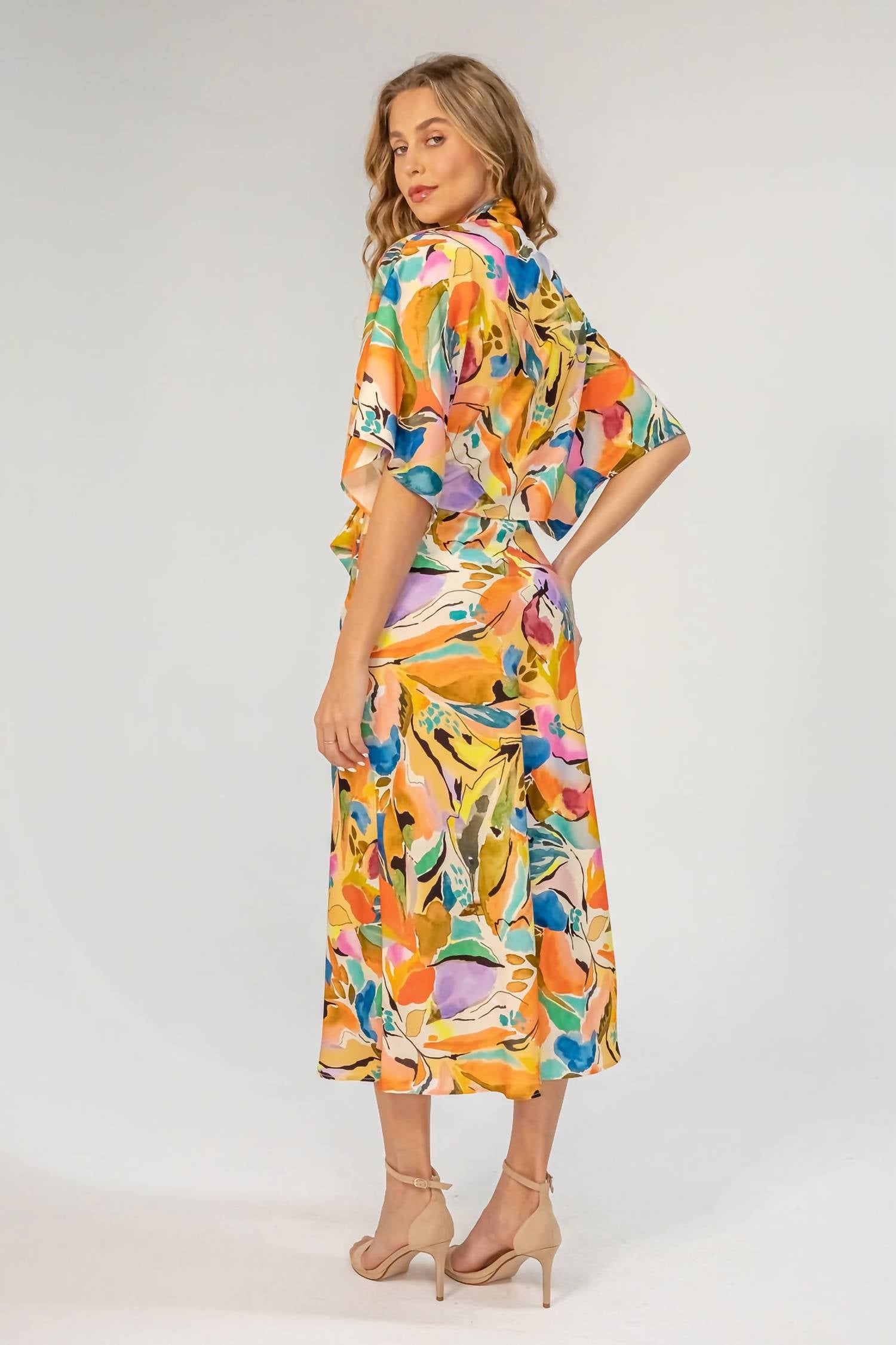Lavender Brown - Adele Tie Front Top Shrug