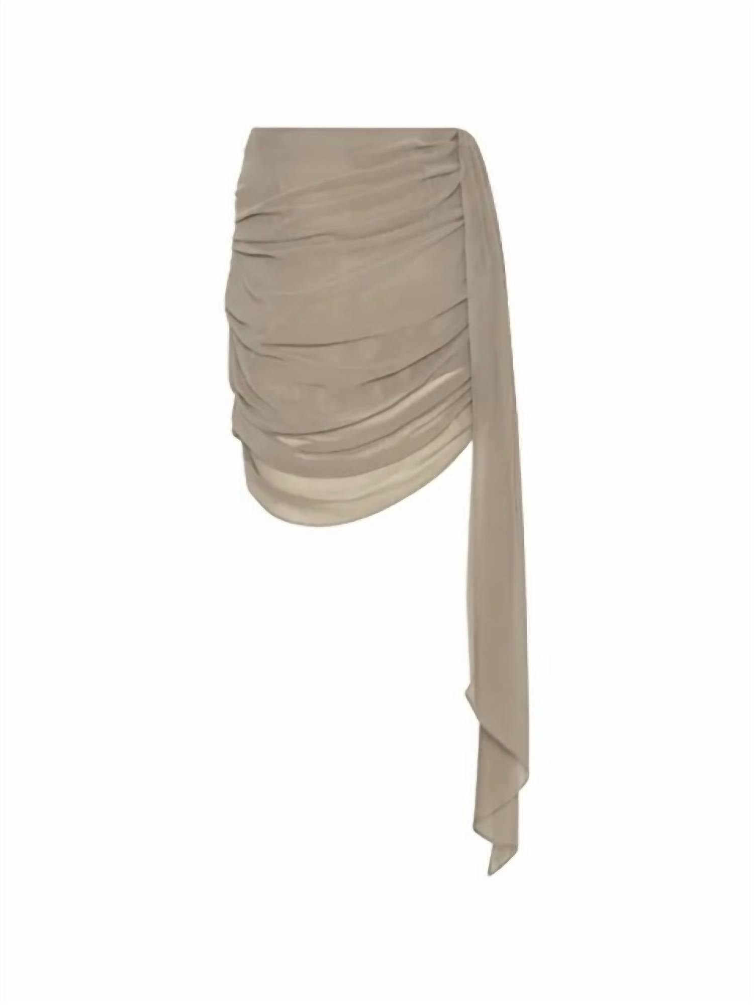 Rotate - Chiffon Draped Mini Skirt