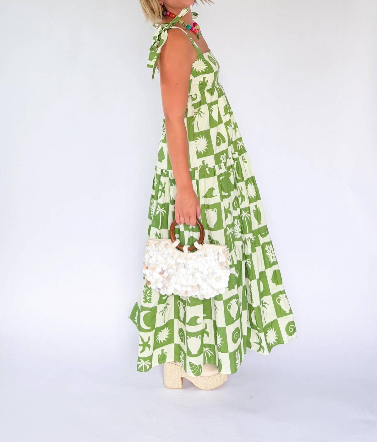 Karlie - Tie Shoulder Maxi Dress