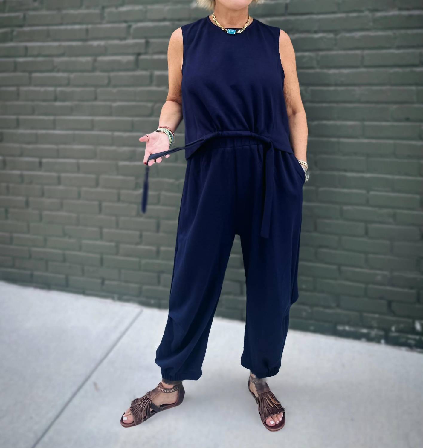 See And Be Seen - Dani Sleeveless Top And Straight Pants Set