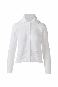 Kinross - Women's Mixed Texture Collared Cardigan