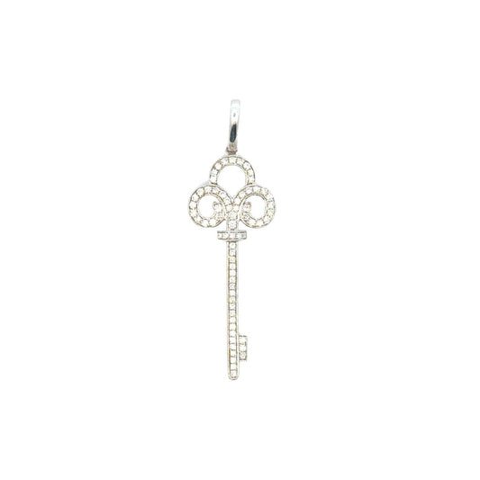 Aamiaa - 0.45 Carat Natural Diamond Clover Key Pendant