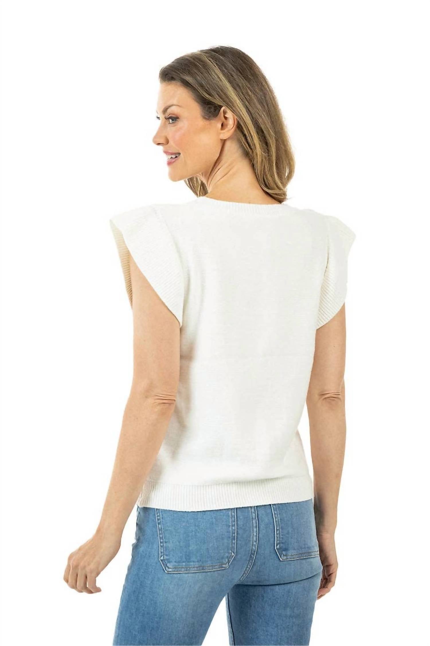 Katydid - Cable Knit Bow Sweater Top
