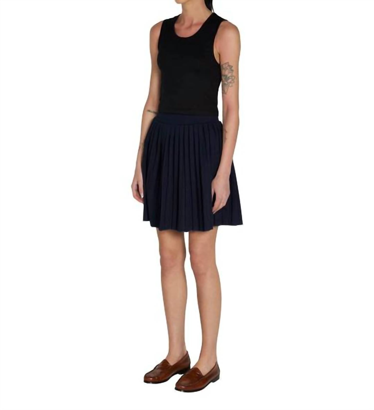 Les Tien - Paulina Box Pleat Tennis Skirt