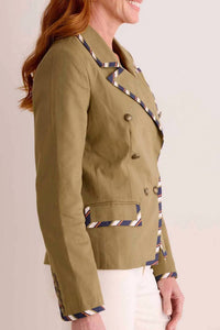 Fate by LFD Arianna Army Blazer in olive green - women's jacket - detail view