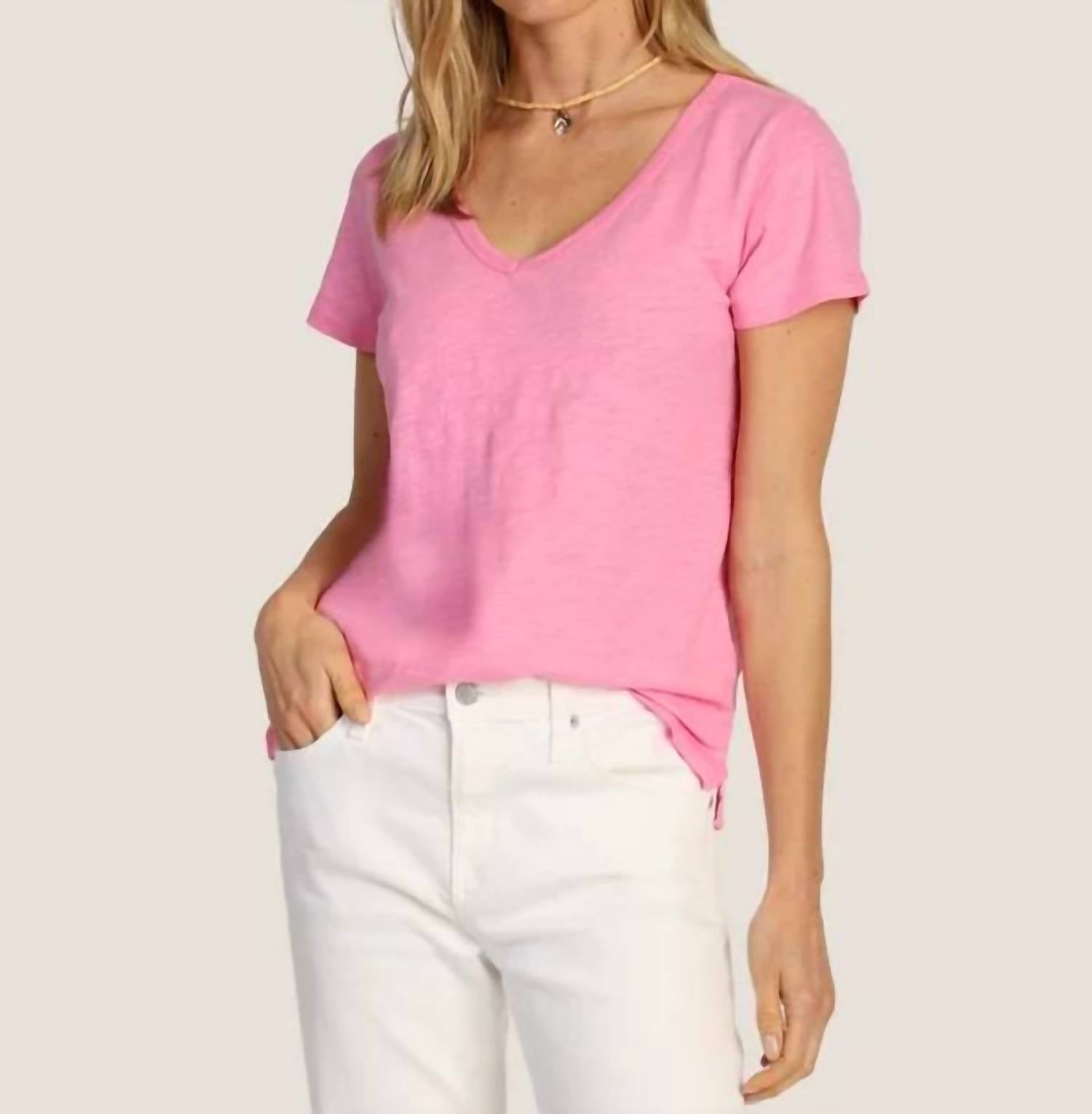 Dylan - Women's Short Sleeve Deep V-tee
