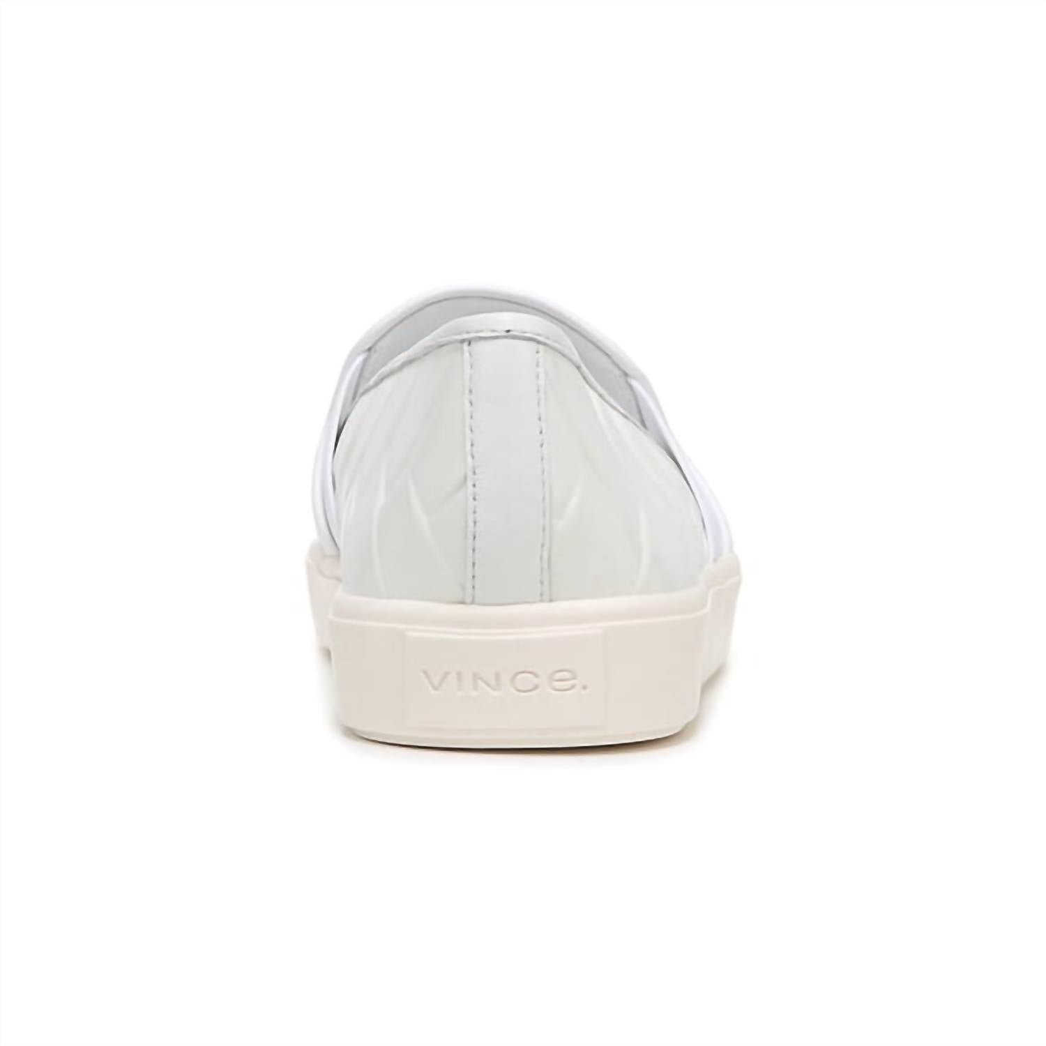 Vince Women's Blair Woven Leather Slip-on Sneakers in optic white - women's sneaker - alternate view