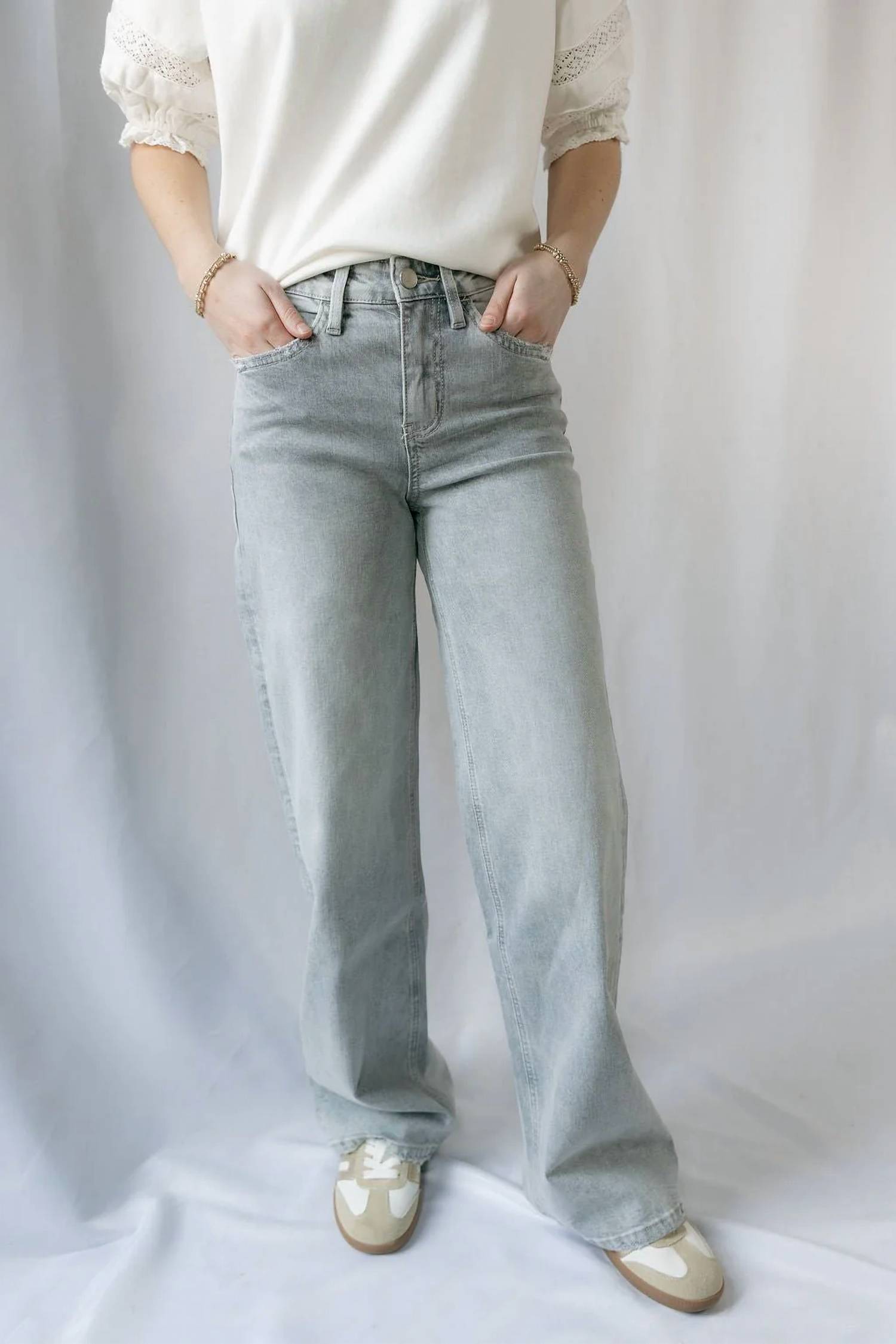 Flying Monkey - Montego Bay High Rise Wide Leg Jeans