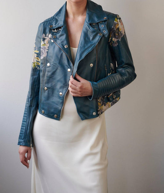 Jkt Nyc - Harley Floral Leather Jacket