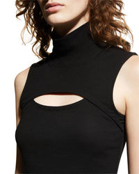 Rosetta Getty - Sleevless Cutout Turtleneck Top