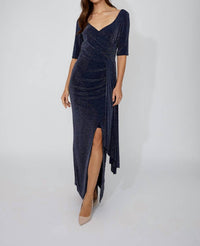 Frank Lyman - Maxi Wrap Dress with Jewels