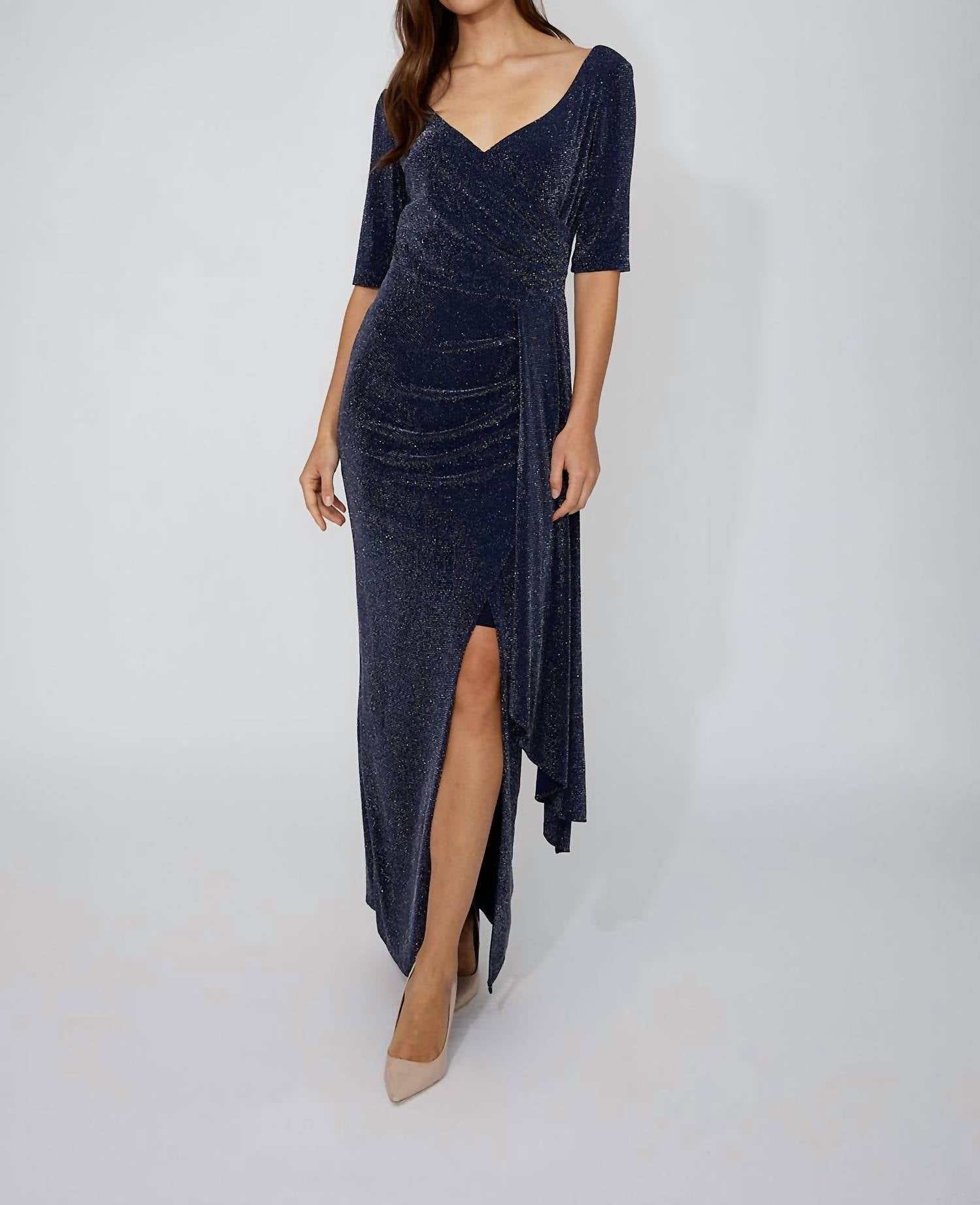 Frank Lyman - Maxi Wrap Dress with Jewels
