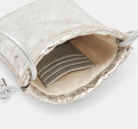 Dolce Vita Women's Evie Crossbody Purse in silver - women's bag - detail view